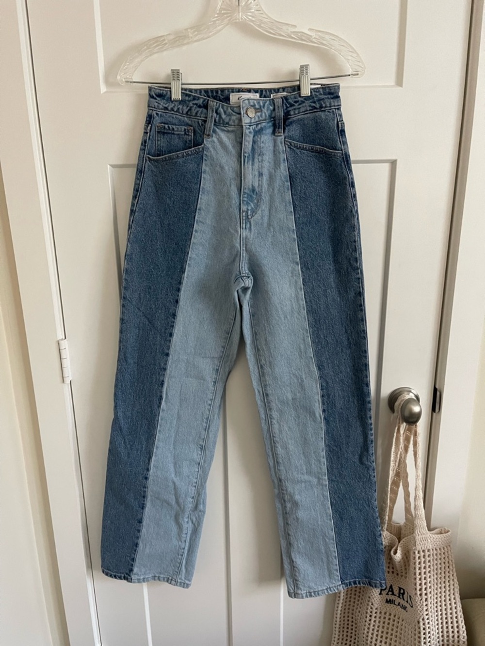 KanCan Two-Tone Blue Straight Leg Jeans